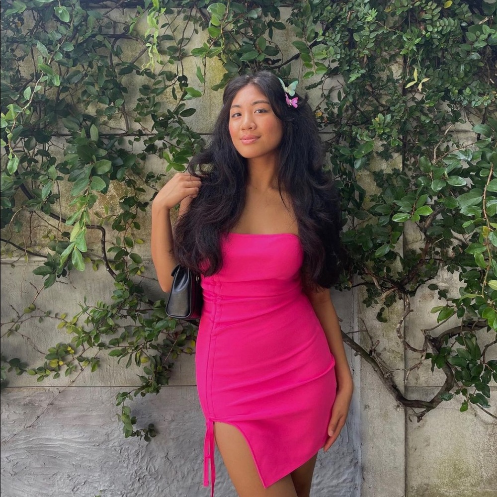 H:ours from Revolve pink dress